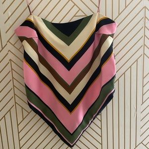 ZARA xs/s bandana silk top